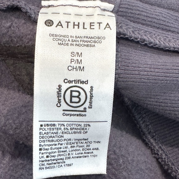 Athleta Lavender Oversized Sweatshirt Cardigan- size small/medium - Picture 6 of 6